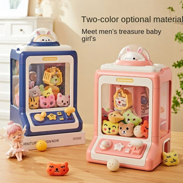 Mini Macchina di Presa Giocattolo per Bambini - Gioco di Presa di Peluche Operato da Monete con Luci e Musica
