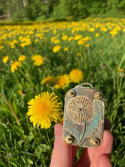 Micro-pressa per fiori | Fatto a mano in argento e ottone | Include 10 fogli di carta per erbario
