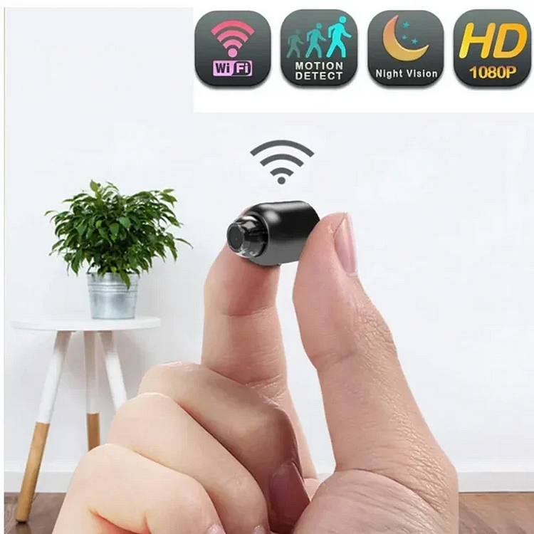 Mini Telecamera Senza Fili | 1080P HD &amp; Rilevamento di Movimento | Telecamera di Sorveglianza Wi-Fi con Audio &amp; Visione Notturna