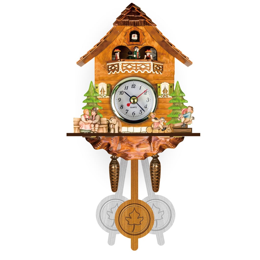 Orologio a cucù in legno TimberTock™ Incantevole Bosco