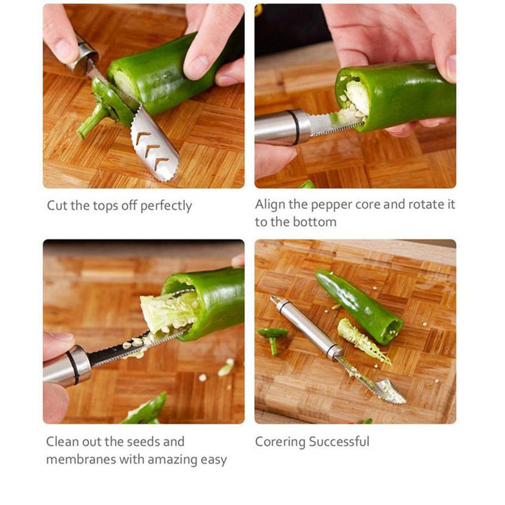 3+2 Gratuito | KernSchaufel™ Deniatore di peperoni durevole