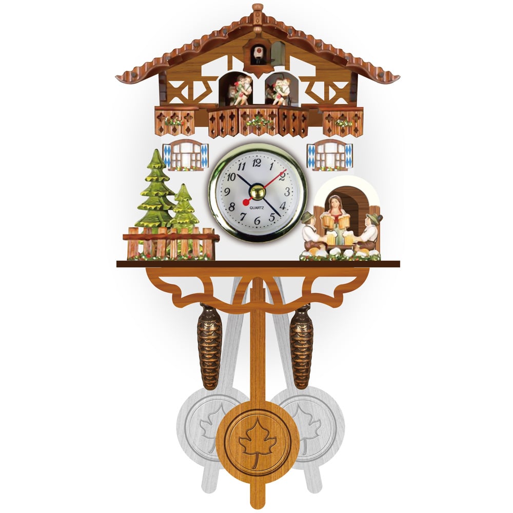 Orologio a cucù in legno TimberTock™ Incantevole Bosco