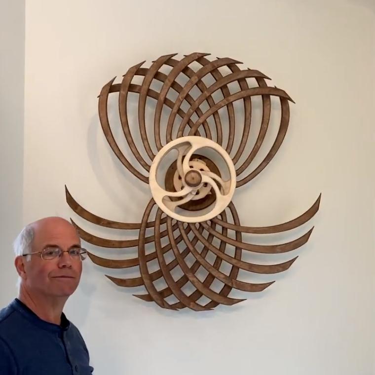 Scultura in legno cinetico | Decorazione murale animata &amp; oggetto d&