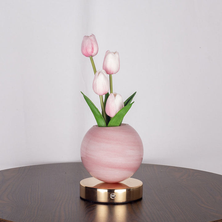 Lampada da tavolo a LED a forma di tulipano