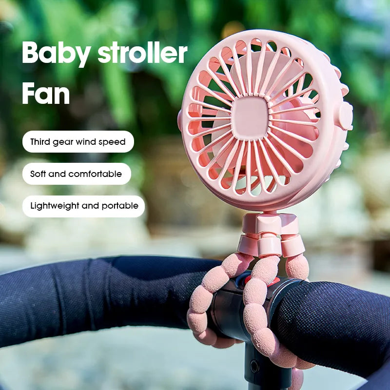 Il Carino e Super Pratico Ventilatore Mini per Passeggino per il Tuo Piccolo!