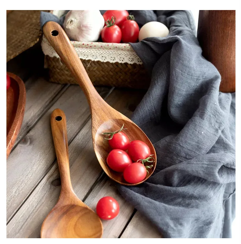 ChefEase™ - Set di utensili da cucina essenziali in legno da 9 pezzi