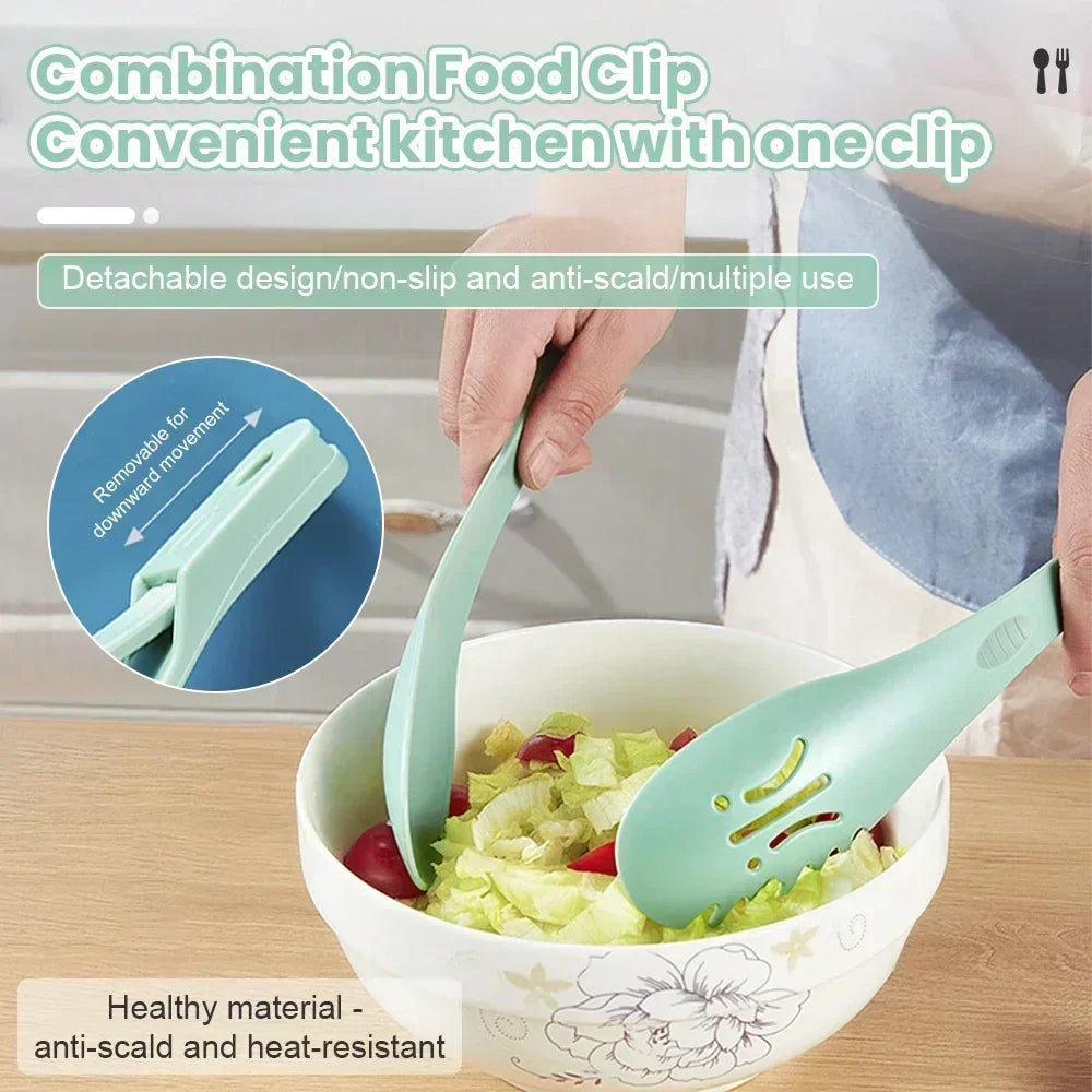 Pinza da cucina 3-in-1 | Utensile multifunzionale per cucinare e servire | Resistente al calore &amp; Leggera | Pinza Pratica