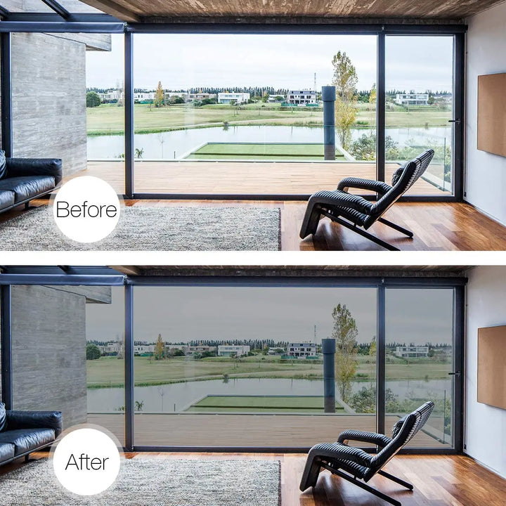 Pellicola Finestra Riflettente – Stanze Fresche e Privacy