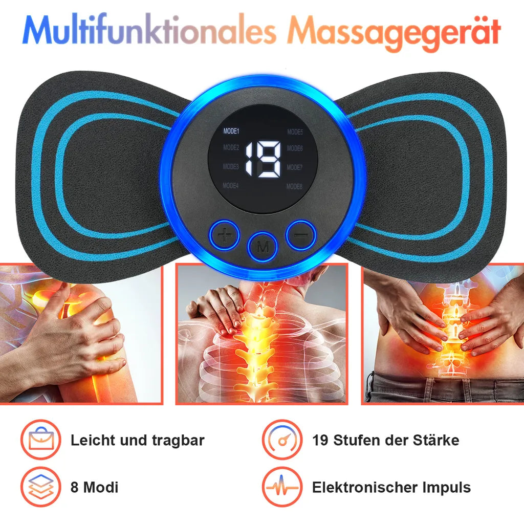 Apparecchio per massaggi elettrico | Massaggio del collo e della schiena | 15 livelli di intensità | Portatile e ricaricabile
