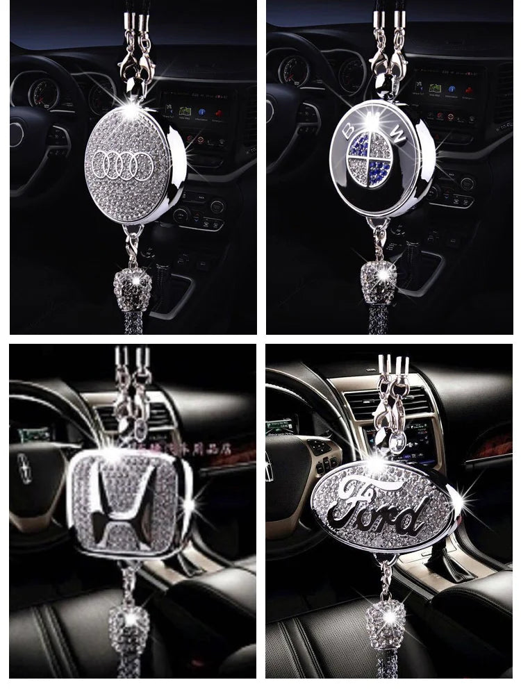 Porta-profumo Auto | Cristallo &amp; Lega di zinco | Decorazione scintillante &amp; Idea regalo
