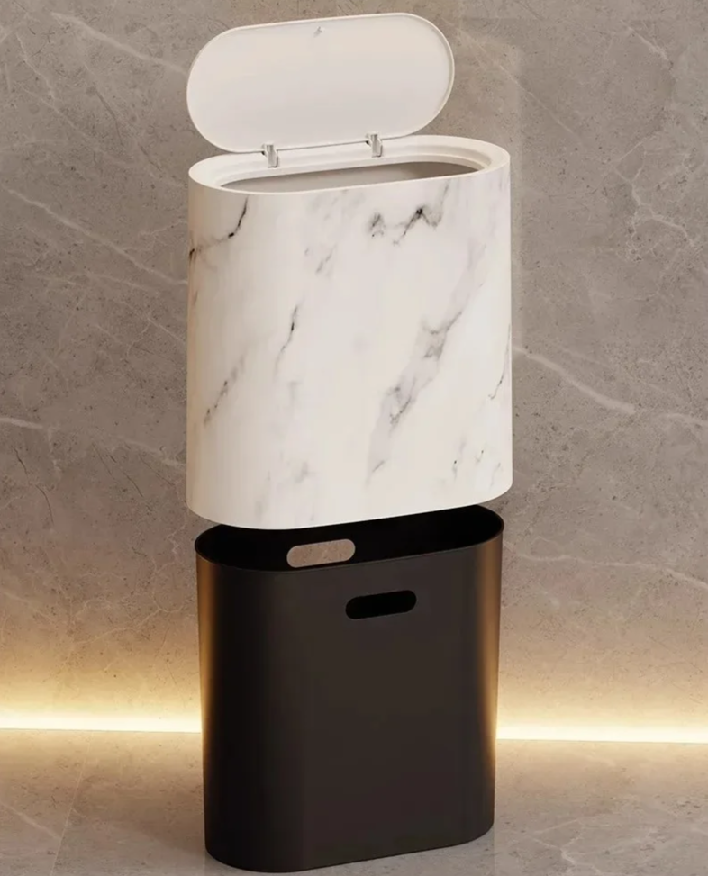 Cestino con Design in Marmo
