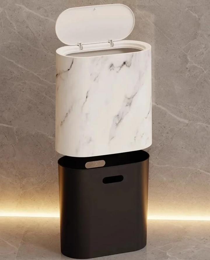Cestino con Design in Marmo