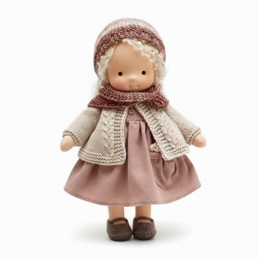 ELORA – Bambola Waldorf fatta a mano in cotone