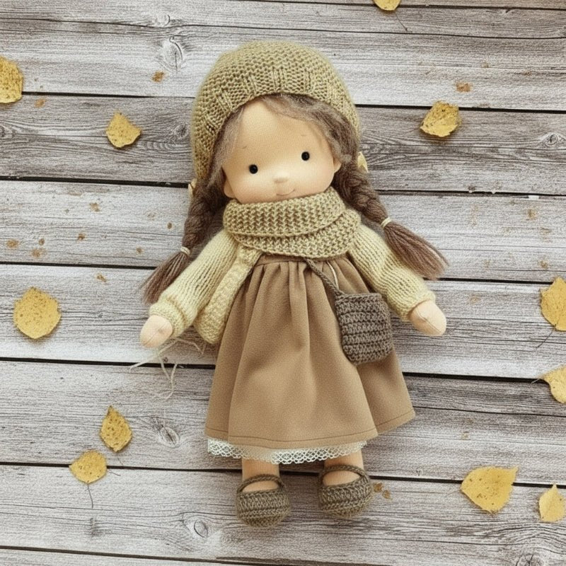 ELORA – Bambola Waldorf fatta a mano in cotone