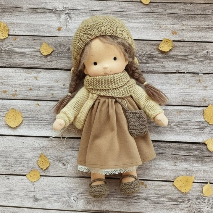 ELORA – Bambola Waldorf fatta a mano in cotone