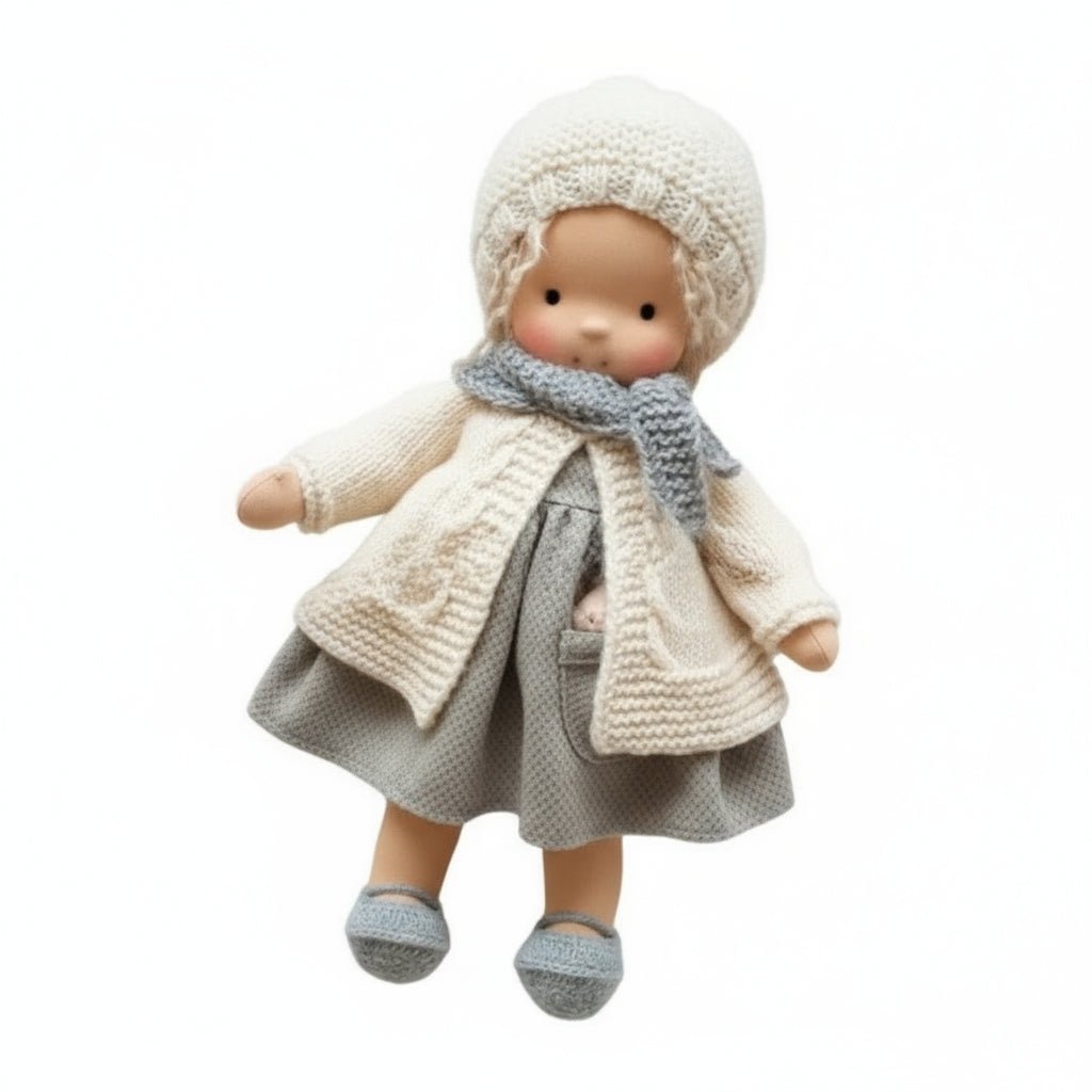 ELORA – Bambola Waldorf fatta a mano in cotone