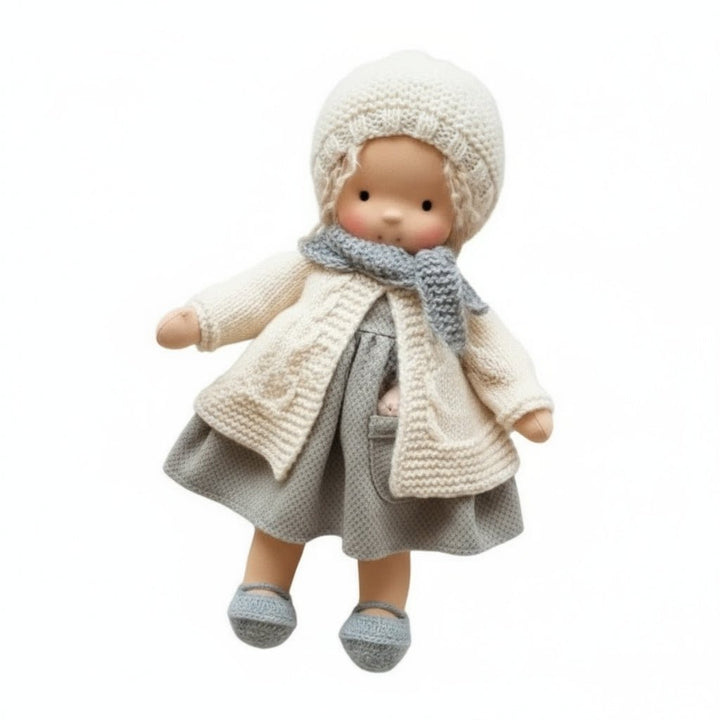 ELORA – Bambola Waldorf fatta a mano in cotone