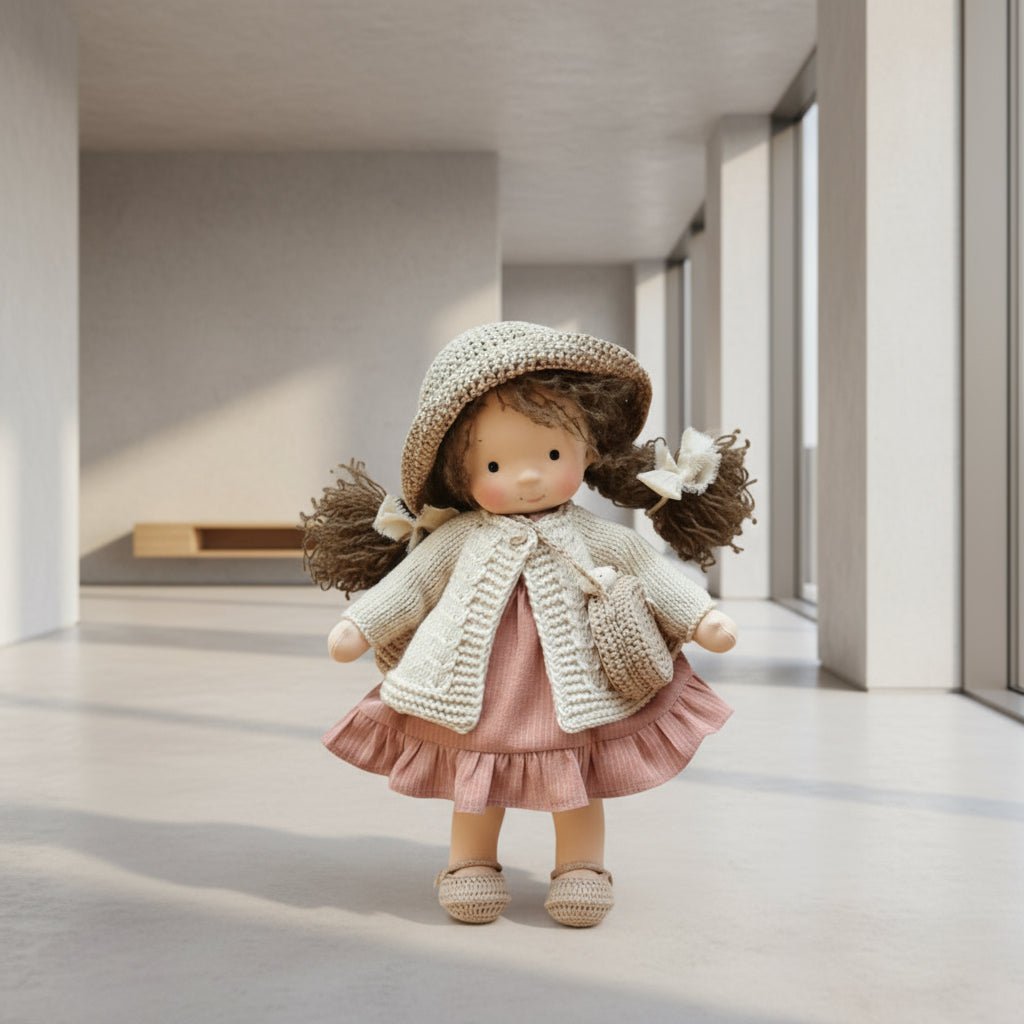 ELORA – Bambola Waldorf fatta a mano in cotone