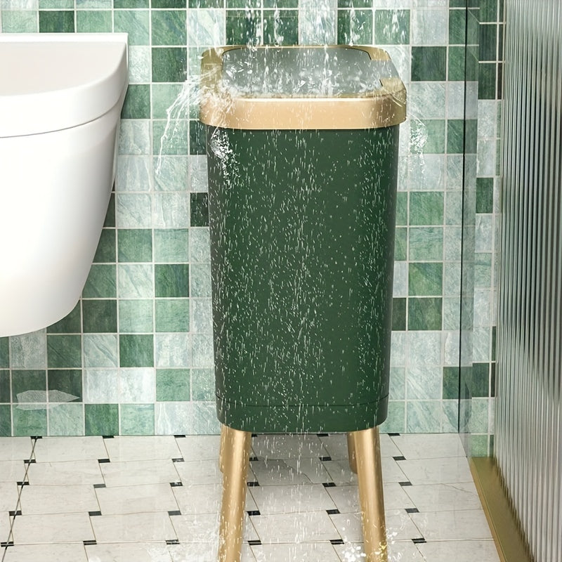 Cestino Moderno da 15L con Chiusura Ermetica e Gambe Elevate | Cestino Elegante per Cucina, Soggiorno e Bagno