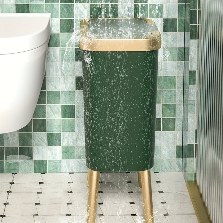 Cestino Moderno da 15L con Chiusura Ermetica e Gambe Elevate | Cestino Elegante per Cucina, Soggiorno e Bagno