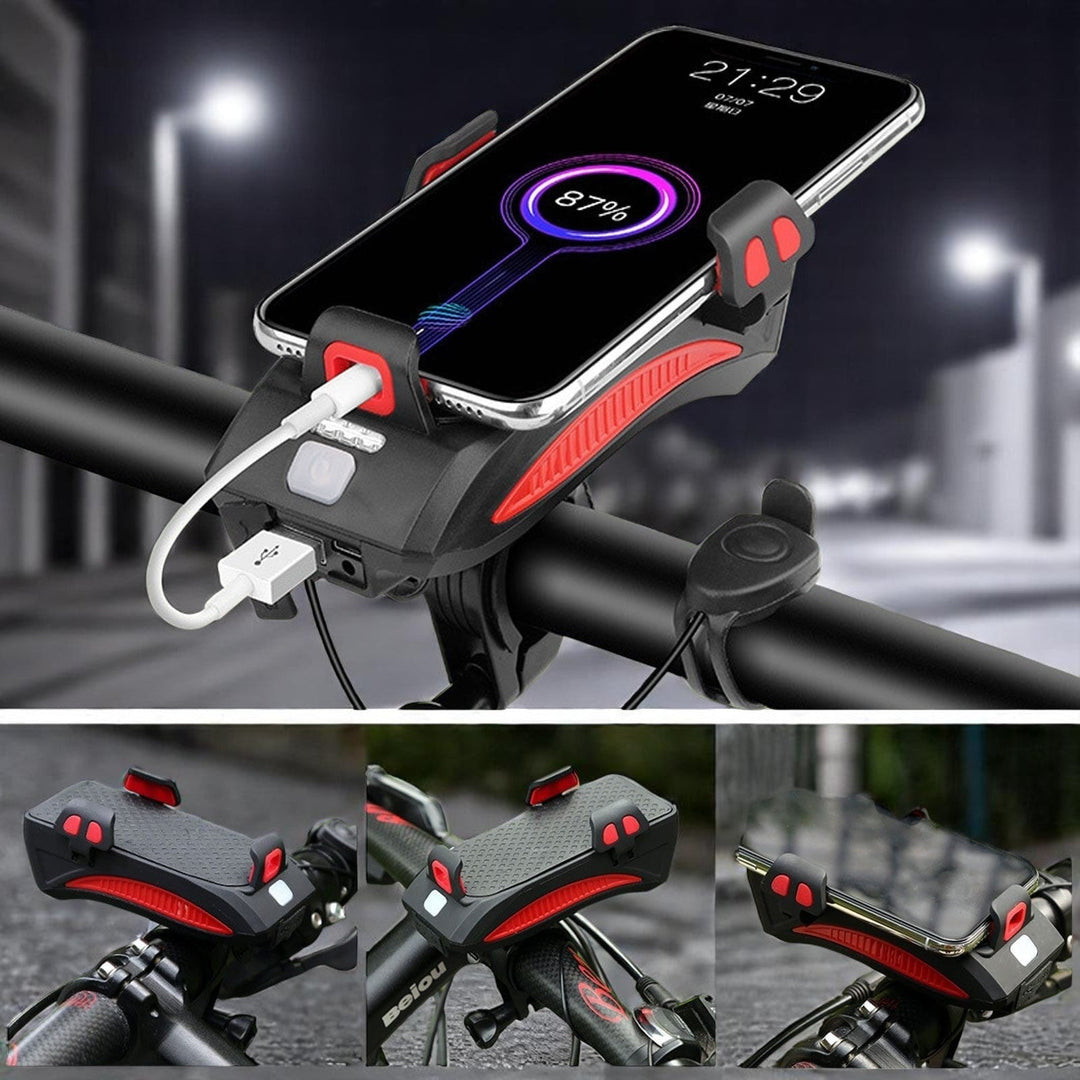 Luce per bicicletta con supporto per telefono e powerbank | Illuminazione per bicicletta anteriore | PowerRide
