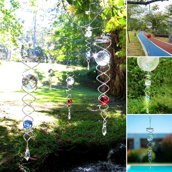 KrystalSpiral™ - Carillon à Cristal Rotatif pour Élégance et Énergie