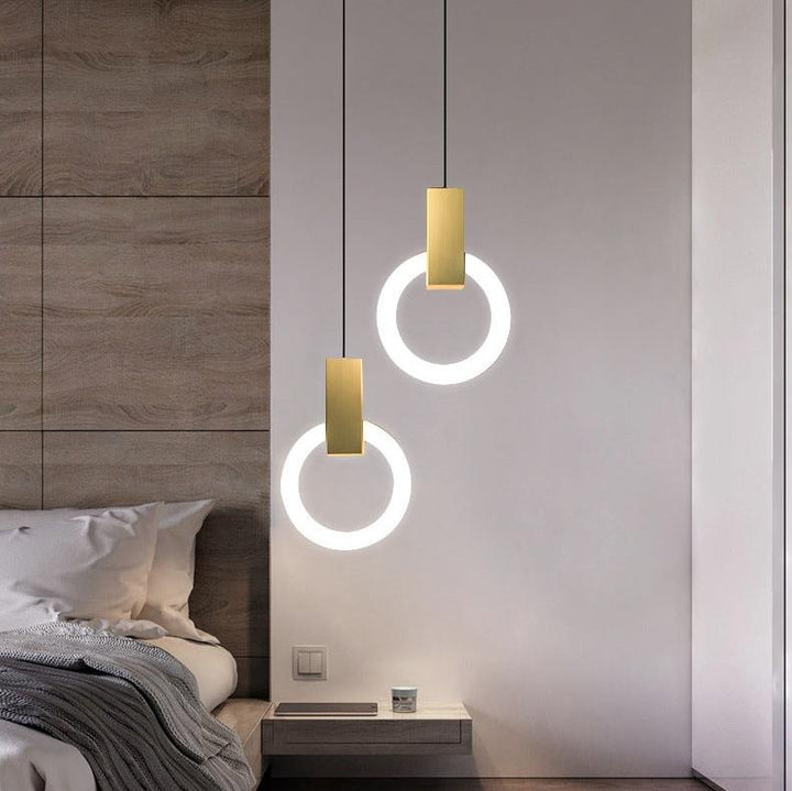 NordCirca: Lampada a sospensione LED minimalista con anello in acrilico – per spazi abitativi e ingressi moderni