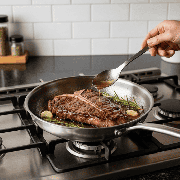 TITAN-PREMIUM PAN - Padella in titanio di alta qualità senza rivestimento per tutti i tipi di piano cottura