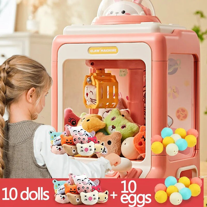 Mini Macchina di Presa Giocattolo per Bambini - Gioco di Presa di Peluche Operato da Monete con Luci e Musica