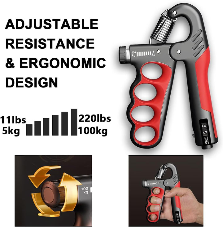 Allenatore di Avambraccio | Allenatore di Mano | Allenatore di Forza di Presa fino a 100 kg | StahlGrip