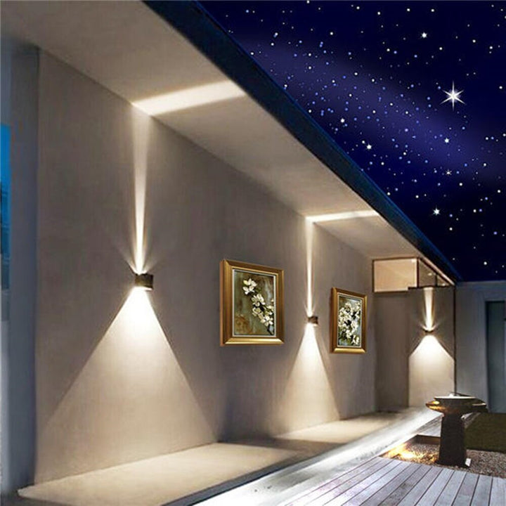 HelleNacht™ Lampada da Parete LED Premium | Impermeabile IP65 | Sensore di Movimento | Luce Calda Up-&amp;-Down