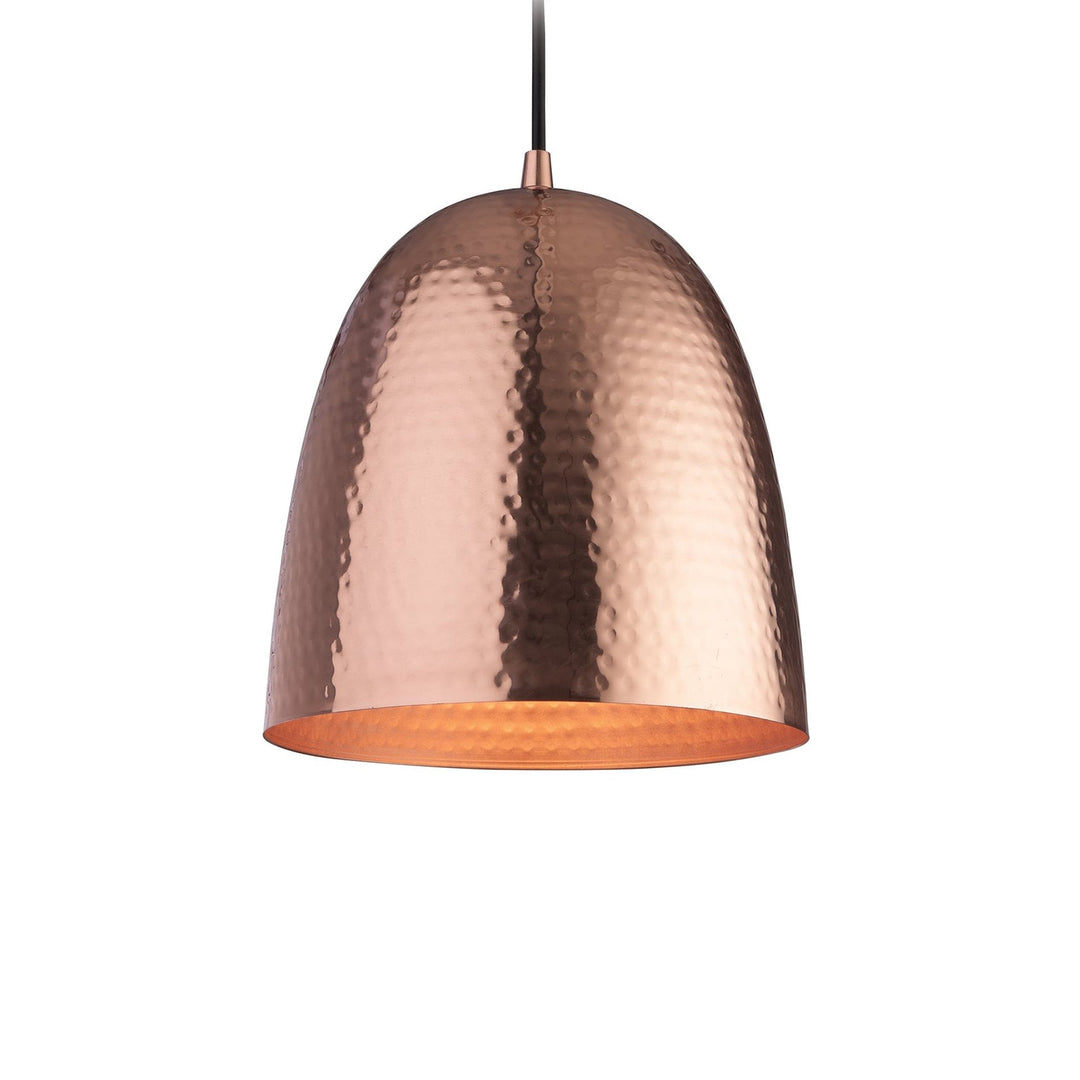 Lampadario in Metallo Martellato, Rame