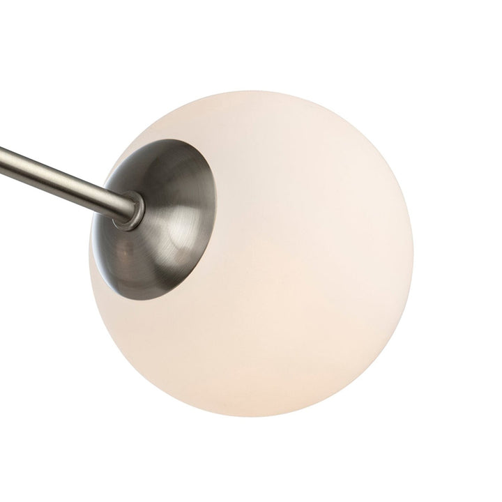 Lampadario Heron 5, Acciaio Spazzolato