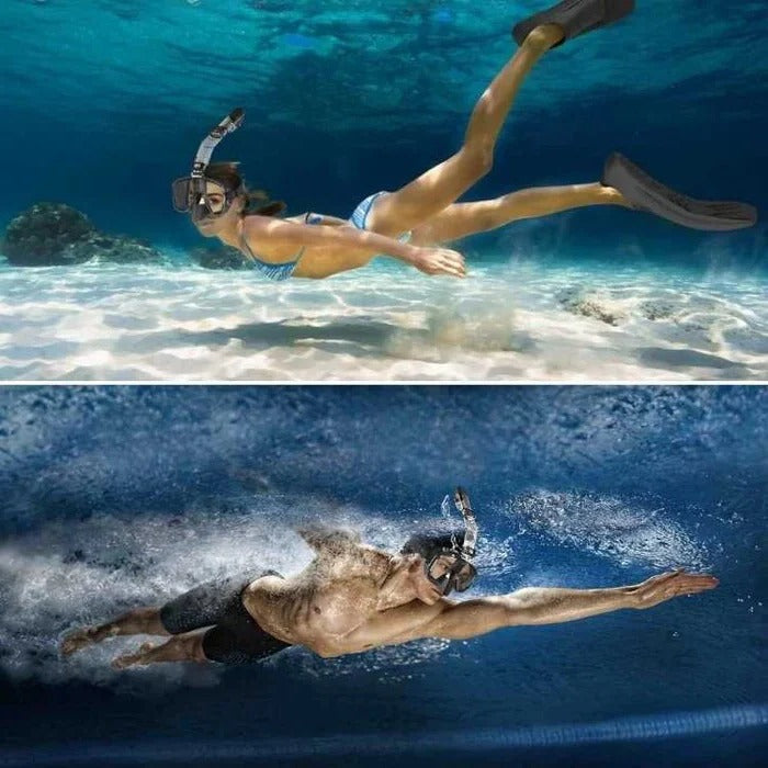 Maschera da Snorkel con Sistema di Parte Superiore Secca
