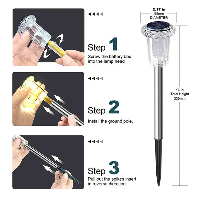 SonnenGlühen™ Lampada da giardino solare per esterni (1 + 1 gratis)