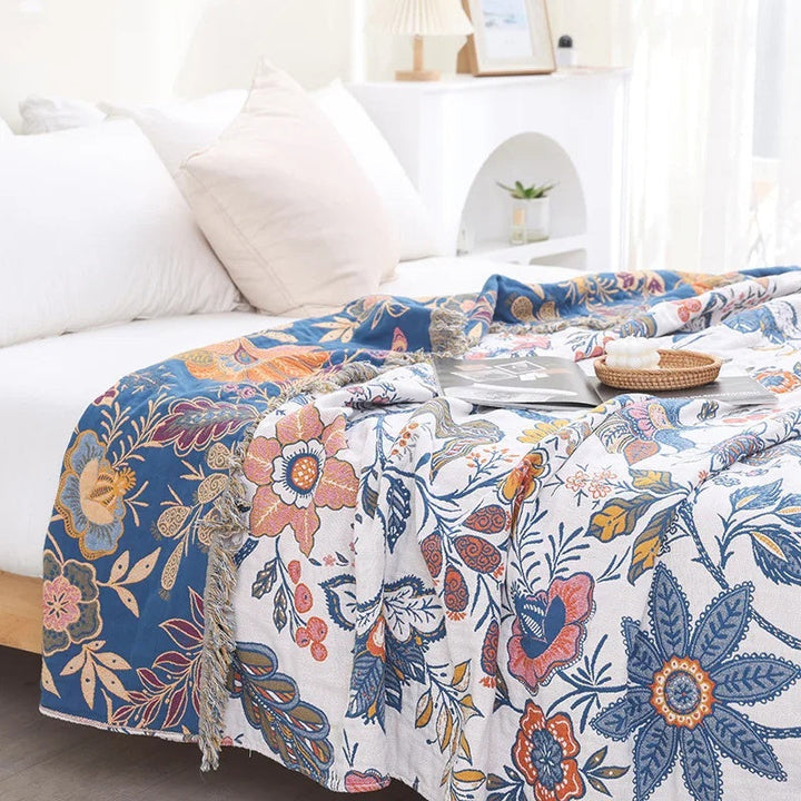 Plaid bohemien rustico e stiloso con motivo