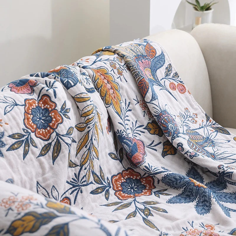 Plaid bohemien rustico e stiloso con motivo