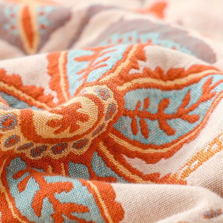 Coperta Boho Floreale Rustica
