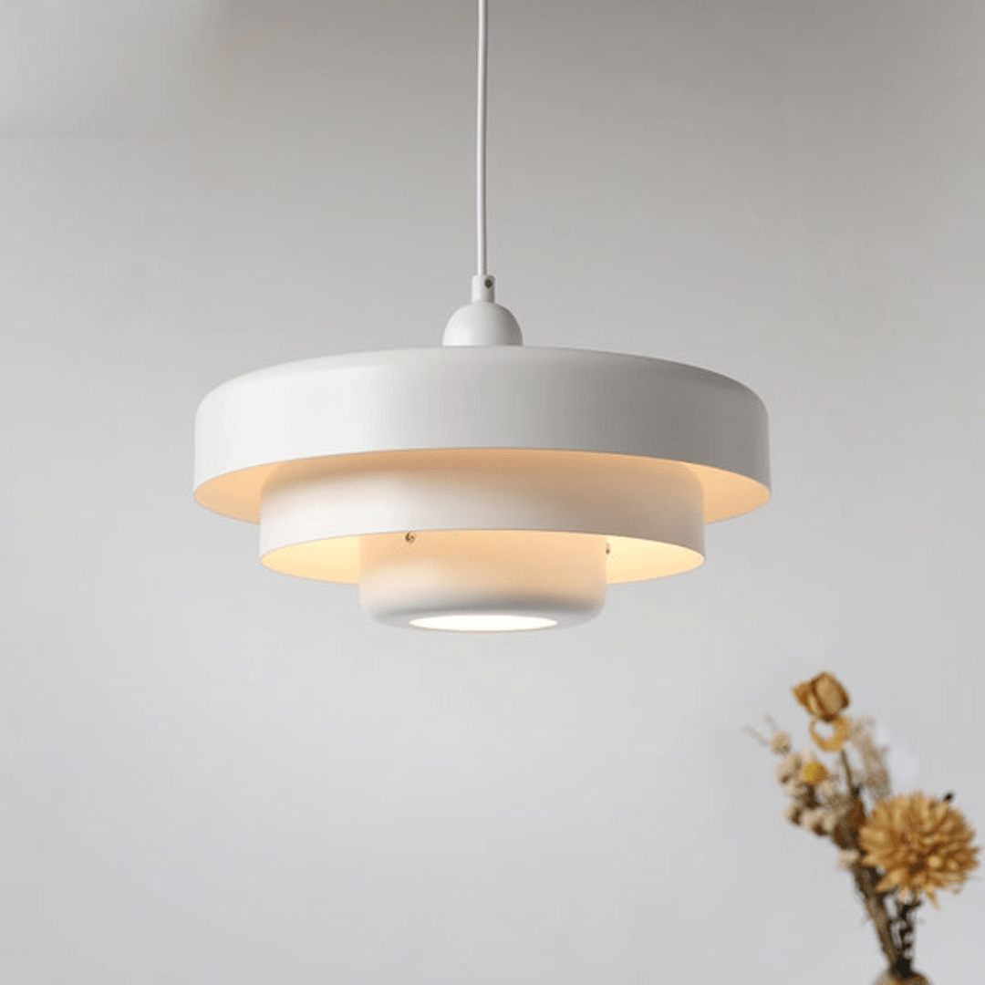 TRILORA – Elegante lampadario a tre livelli in colori macaron