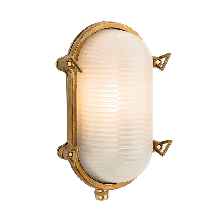 Luce da Bulkhead in Ottone Massiccio Mariner