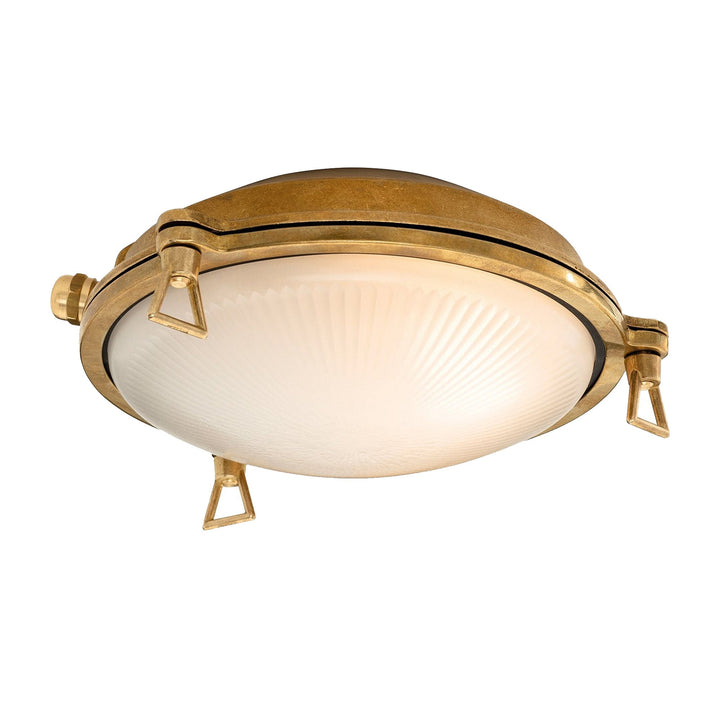 Luce da Esterno Portside, Ottone Massiccio/Vetro Satinato