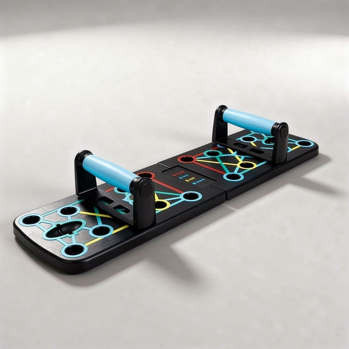 Set di allenamento di forza per casa con maniglie per flessioni | Pannello per flessioni con bande di resistenza | KraftBoard