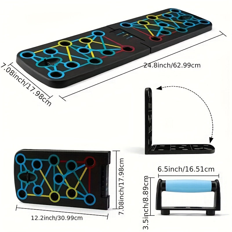 Set di allenamento di forza per casa con maniglie per flessioni | Pannello per flessioni con bande di resistenza | KraftBoard