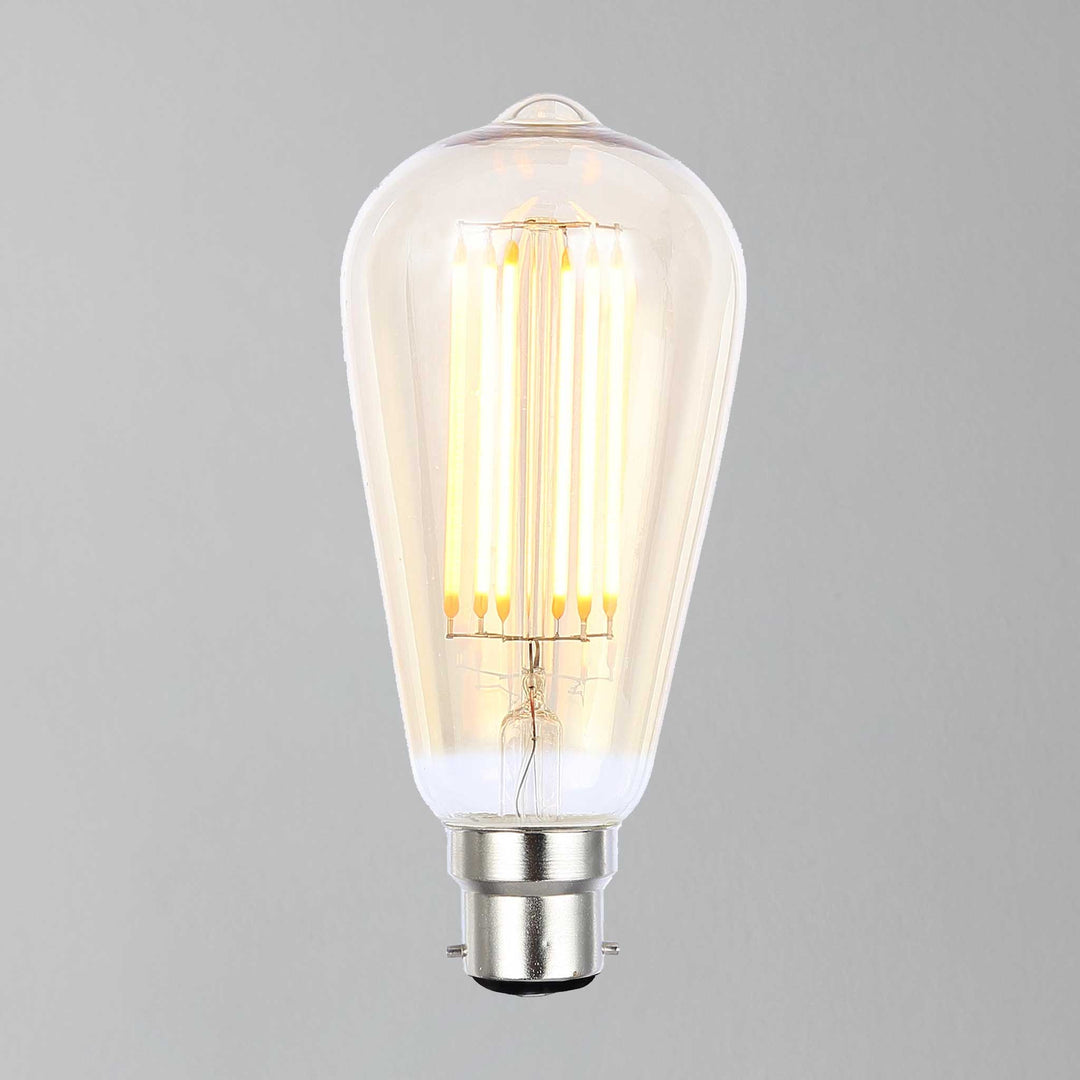 500lm ST64 2200k Lampadina LED Filamento Dimmerabile B22 (equivalente a 40w)