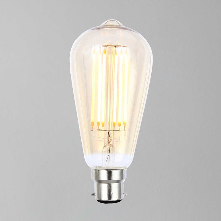 500lm ST64 2200k Lampadina LED Filamento Dimmerabile B22 (equivalente a 40w)