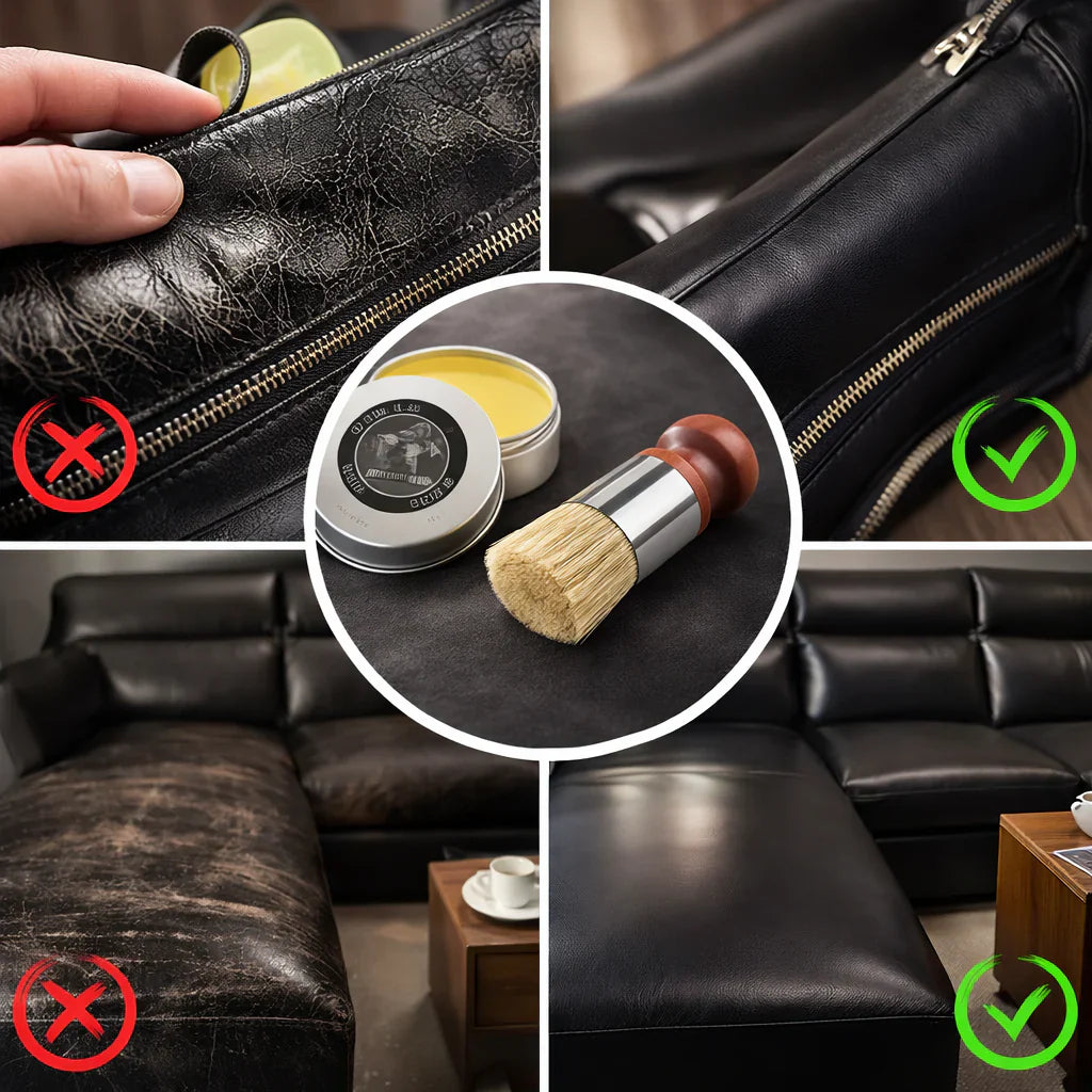 Cura della pelle per divani, auto, scarpe e altro | Balsamo per pelle per una pelle ben curata | BrilloCuero