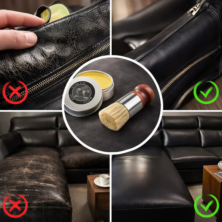 Cura della pelle per divani, auto, scarpe e altro | Balsamo per pelle per una pelle ben curata | BrilloCuero