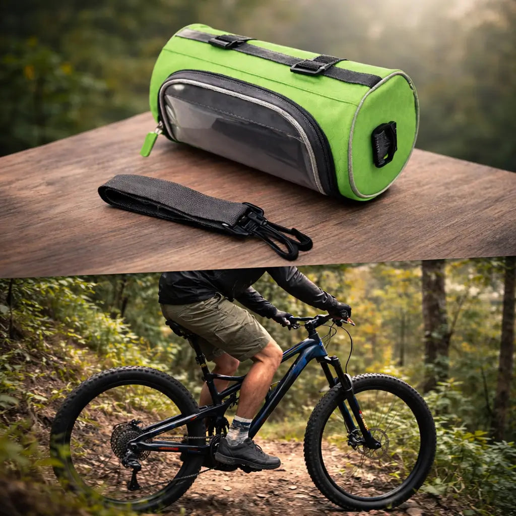 Borsa da manubrio per bicicletta | Borsa impermeabile per bicicletta con schermo touch | Tourix