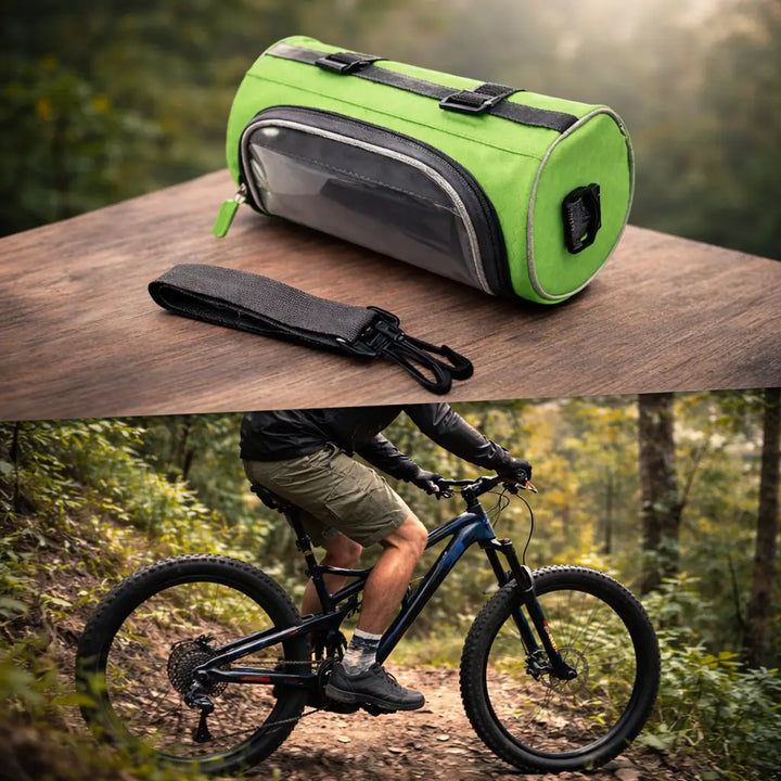 Borsa da manubrio per bicicletta | Borsa impermeabile per bicicletta con schermo touch | Tourix