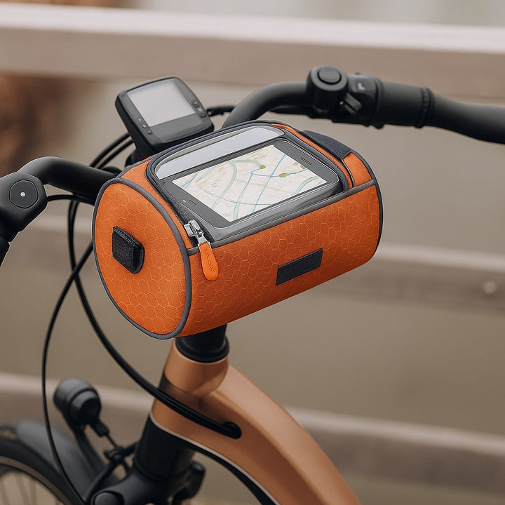 Borsa da manubrio per bicicletta | Borsa impermeabile per bicicletta con schermo touch | Tourix